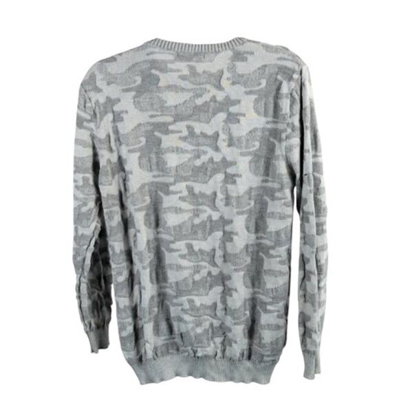 Leif Nelson Sweater Textured Grey Camo XL - Picture 3 of 7